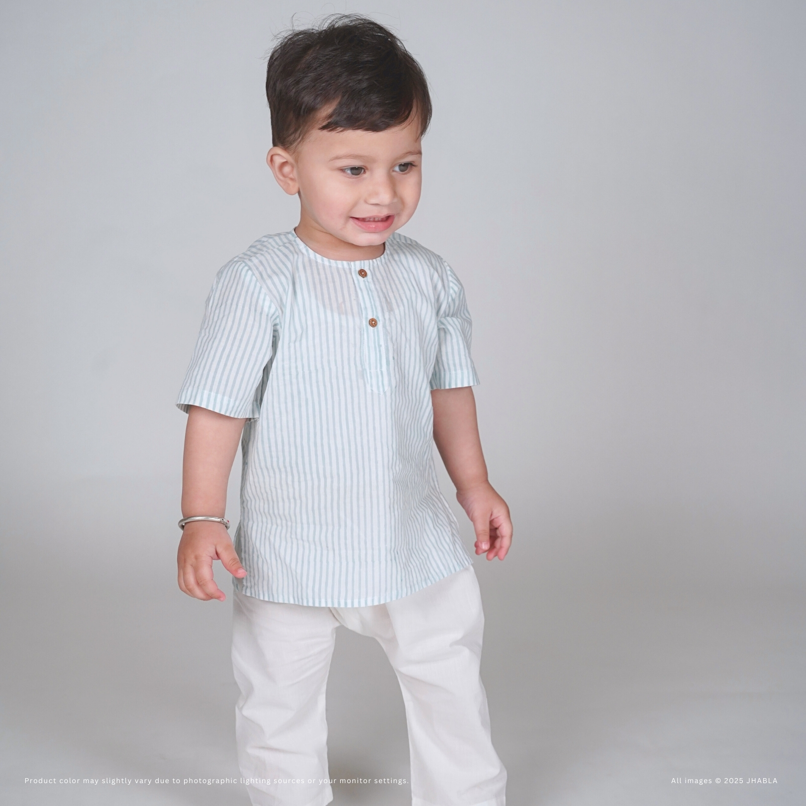 Abstract Grey – Baby Boy Cotton Kurta Pajama Set