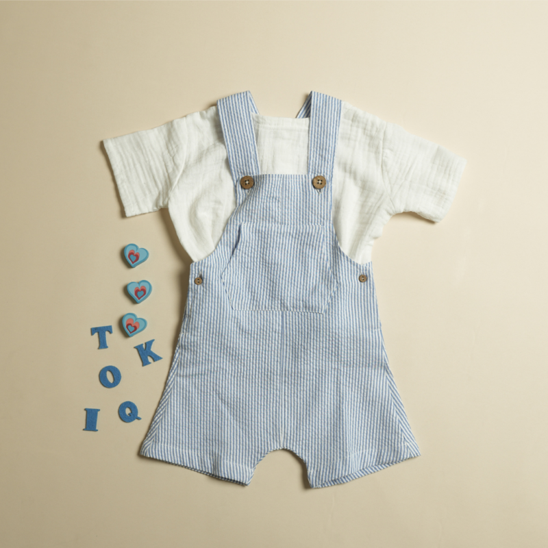 BABY BOY DUNGAREE ROMPER