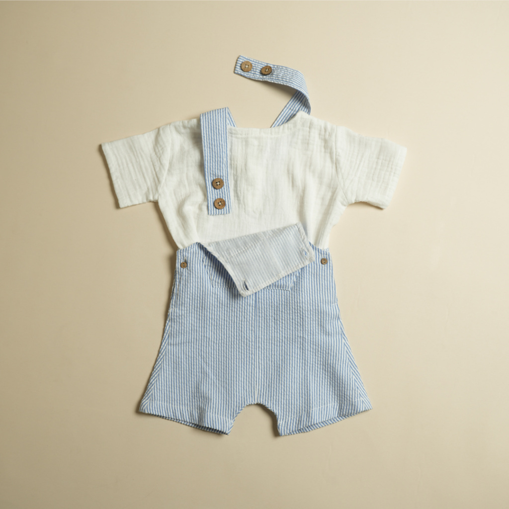 BABY BOY DUNGAREE ROMPER