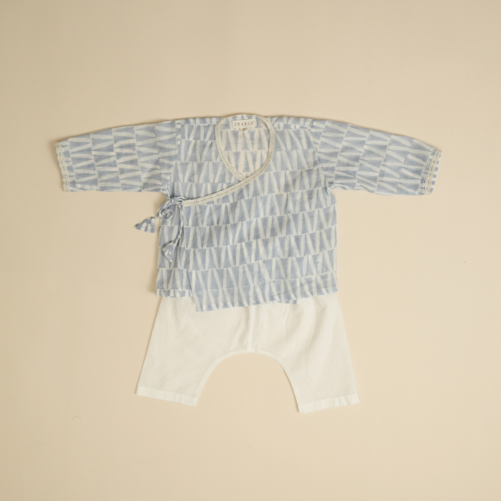 Summer Beach - Boy Full Sleev Jhabla Pajama Set - Image 3