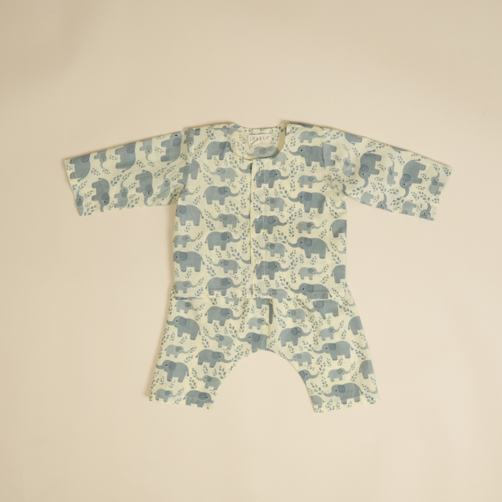 Hathi Mere Sathi - Unisex Jhabla Pajama Set - Image 3