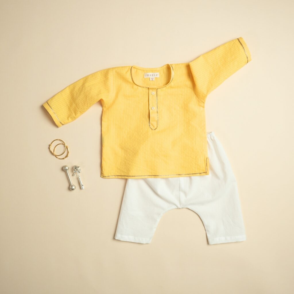 Golden Glow - Unisex Kurta Pajama Set