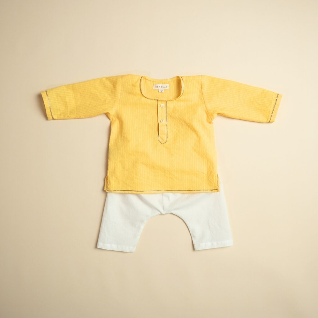 Golden Glow - Unisex Kurta Pajama Set - Image 3
