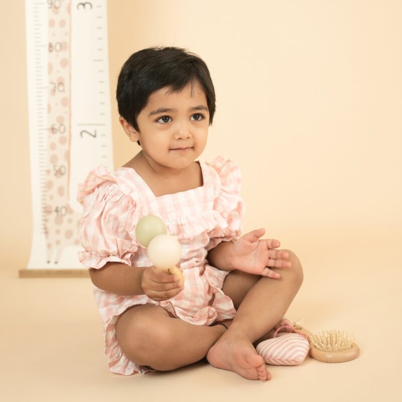 Blush Gingham - Girl Shirt Shorts Set