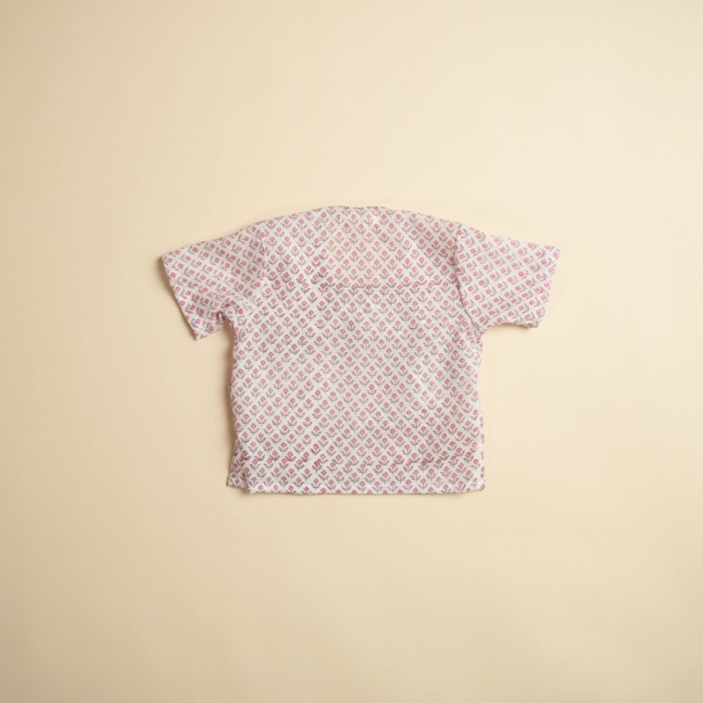 Pink Posies - Unisex Jhabla Pajama Set - Image 6