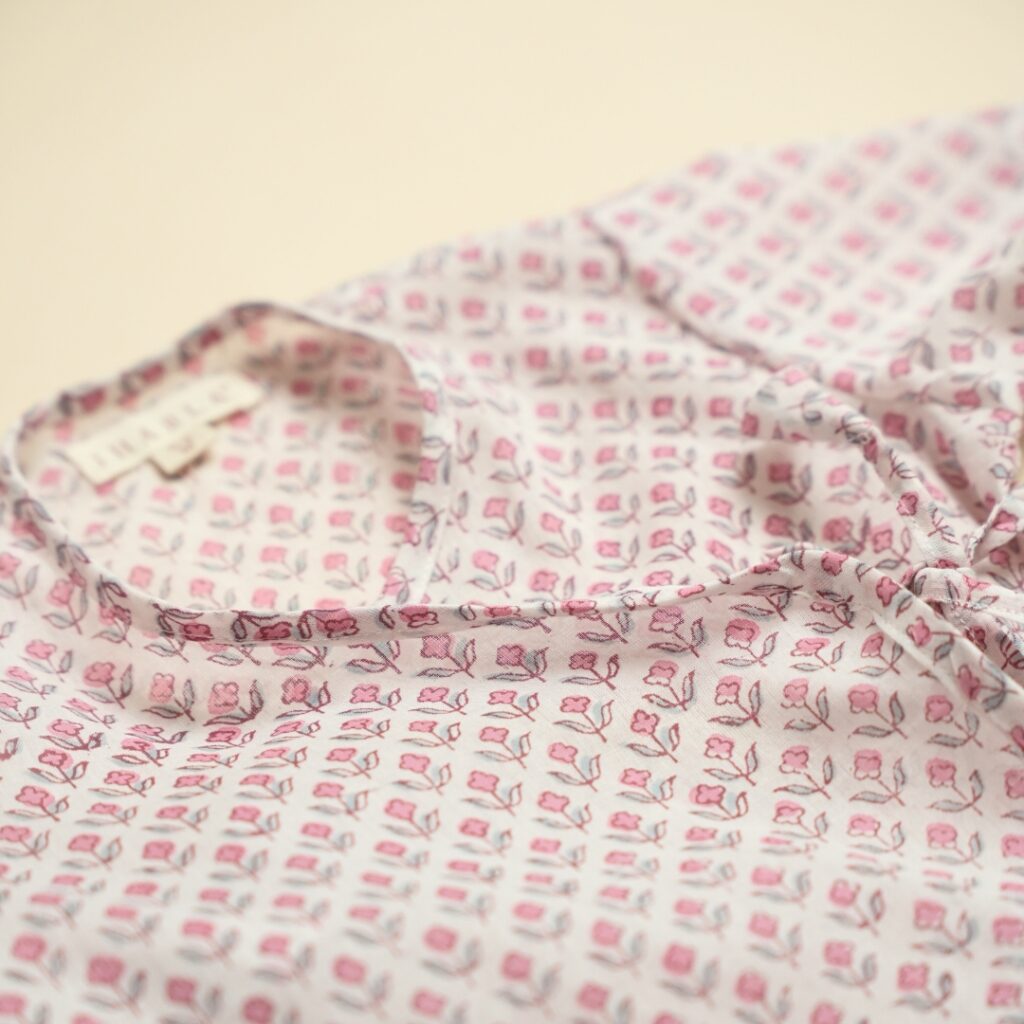 Pink Posies - Unisex Jhabla Pajama Set - Image 9
