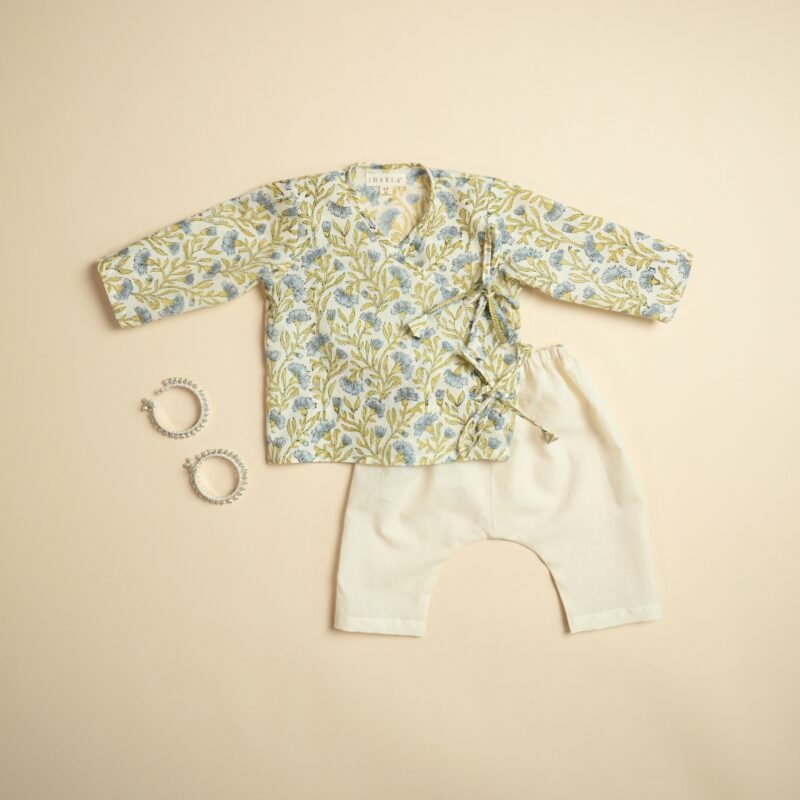 Floral Whimsy - Unisex Jhabla Pajama Set