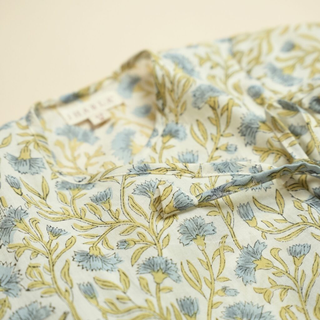 Floral Whimsy - Unisex Jhabla Pajama Set - Image 9