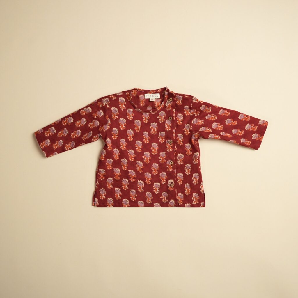 Surkh - Unisex Angrakha Pajama Set - Image 5