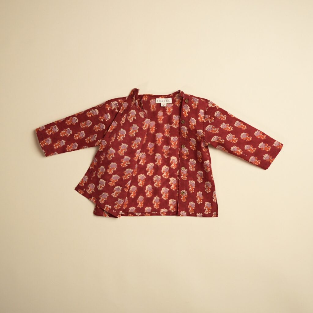 Surkh - Unisex Angrakha Pajama Set - Image 8