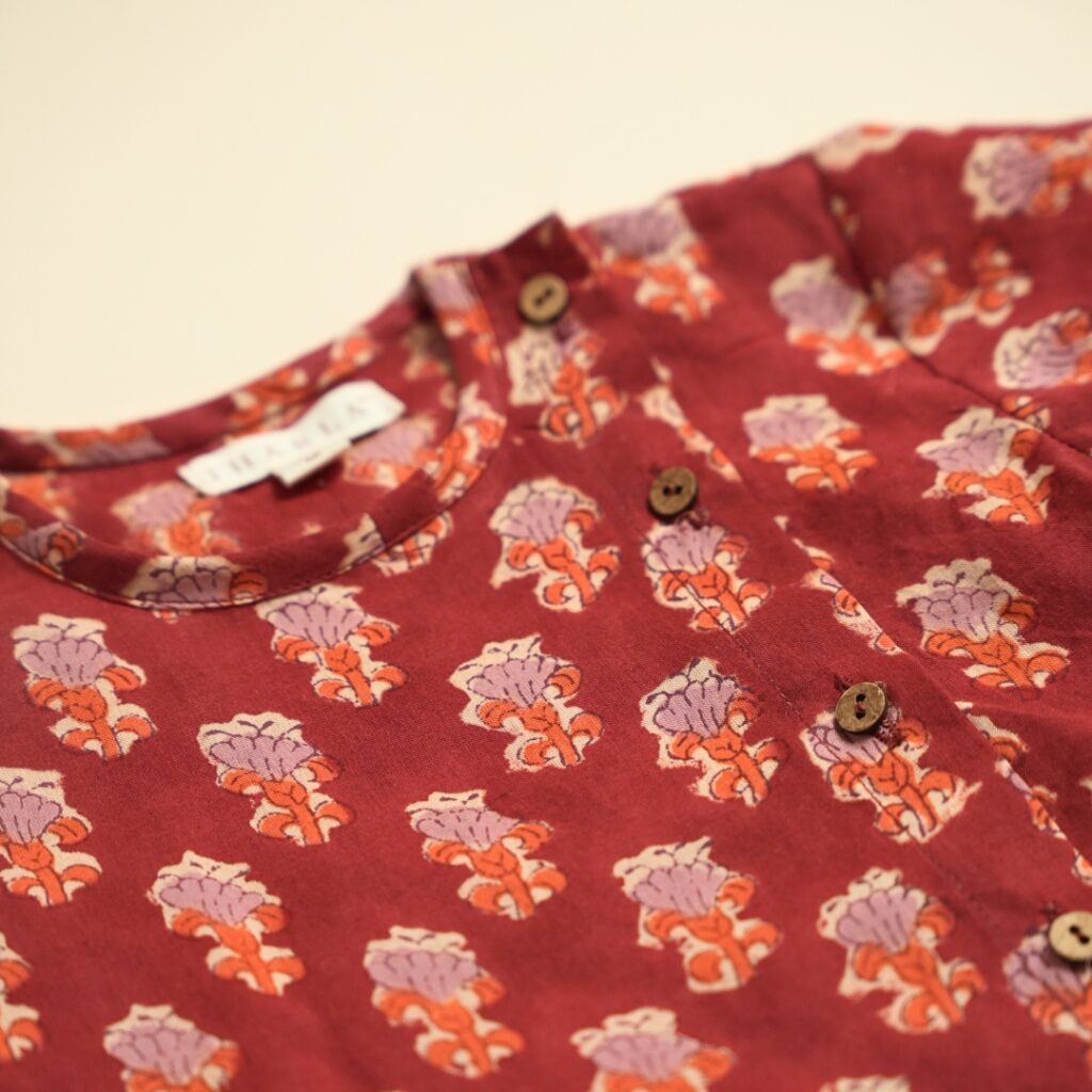 Surkh - Unisex Angrakha Pajama Set - Image 9