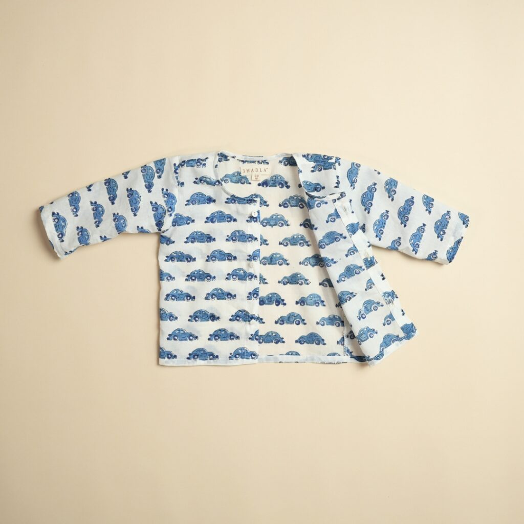 Vroom Vroom (Blue) - Boy Jhabla Pajama Set - Image 8