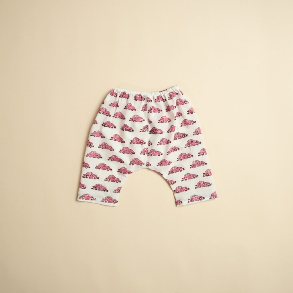 Vroom Vroom (Pink) - Girl Jhabla Pajama Set - Image 7