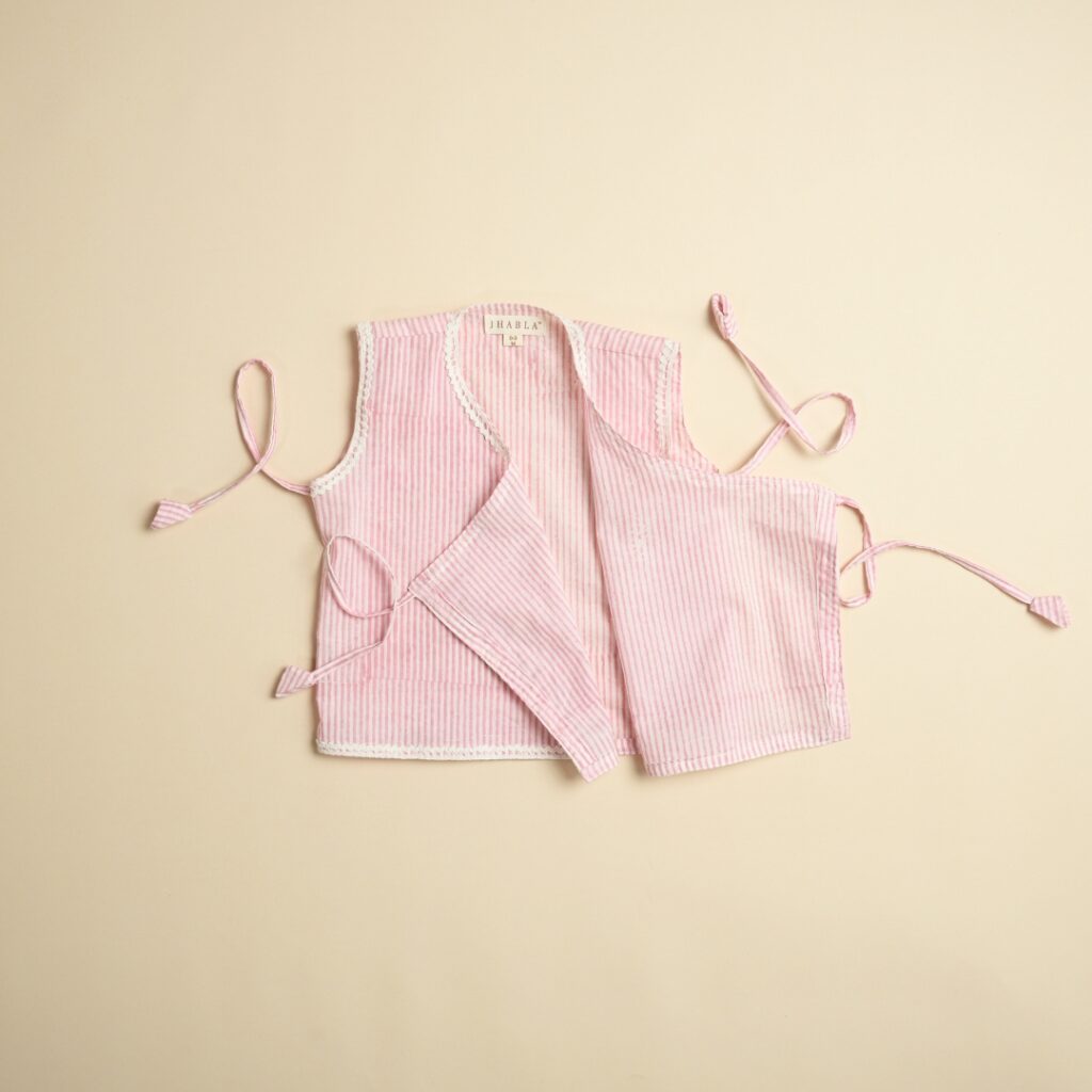 Pink Petite - Girl Jhabla Pajama Set - Image 8