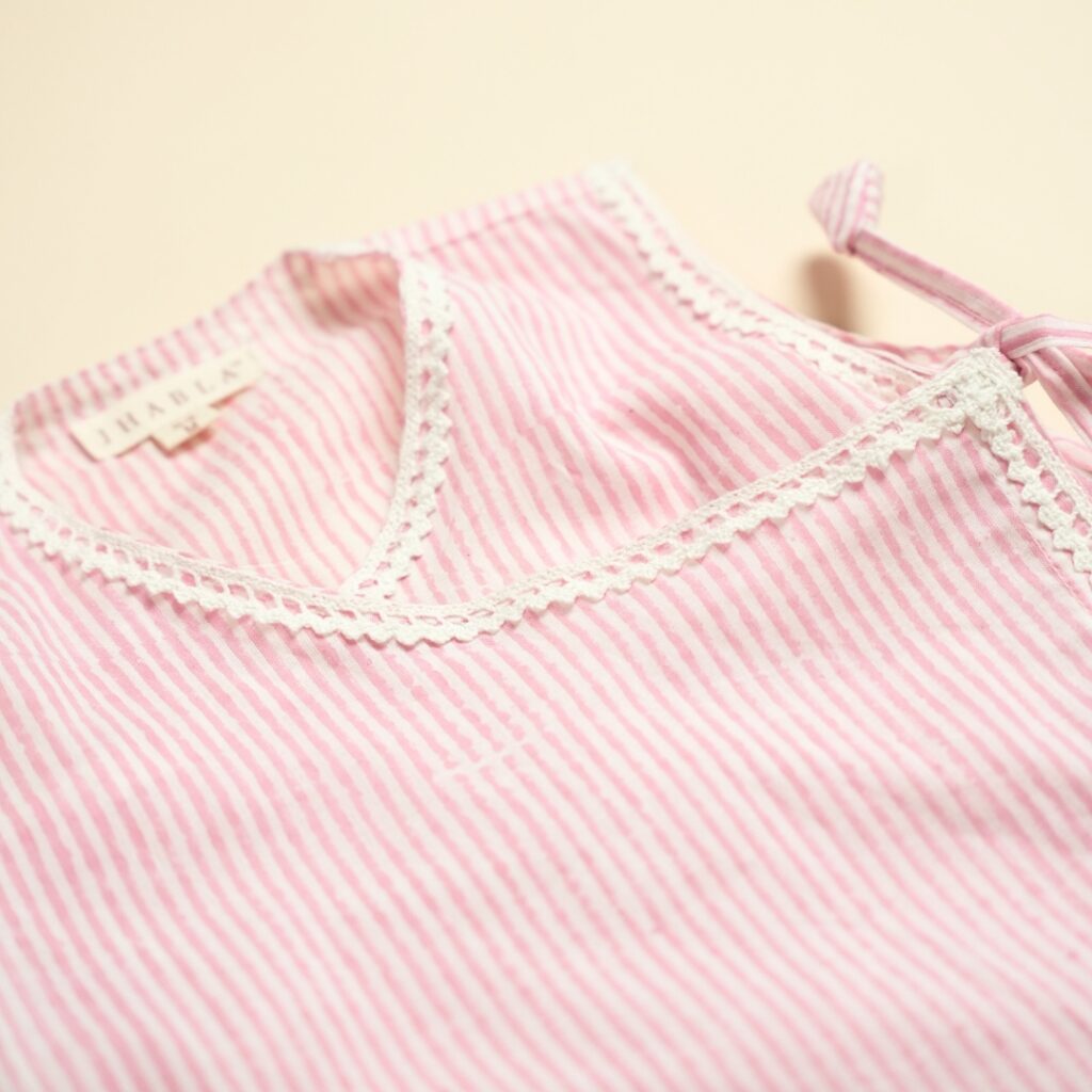Pink Petite - Girl Jhabla Pajama Set - Image 9