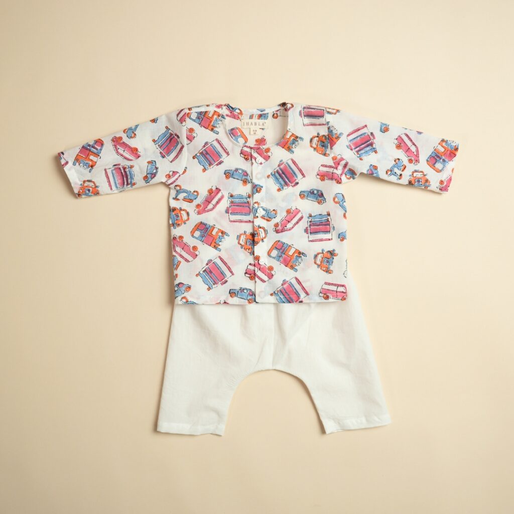 Mini Ride - Jhabla Pajama Set - Image 3