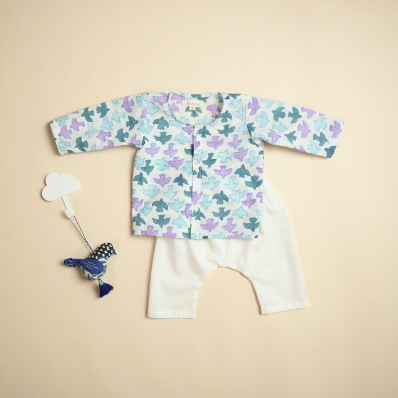Blue Sky - Unisex Jhabla Pajama Set