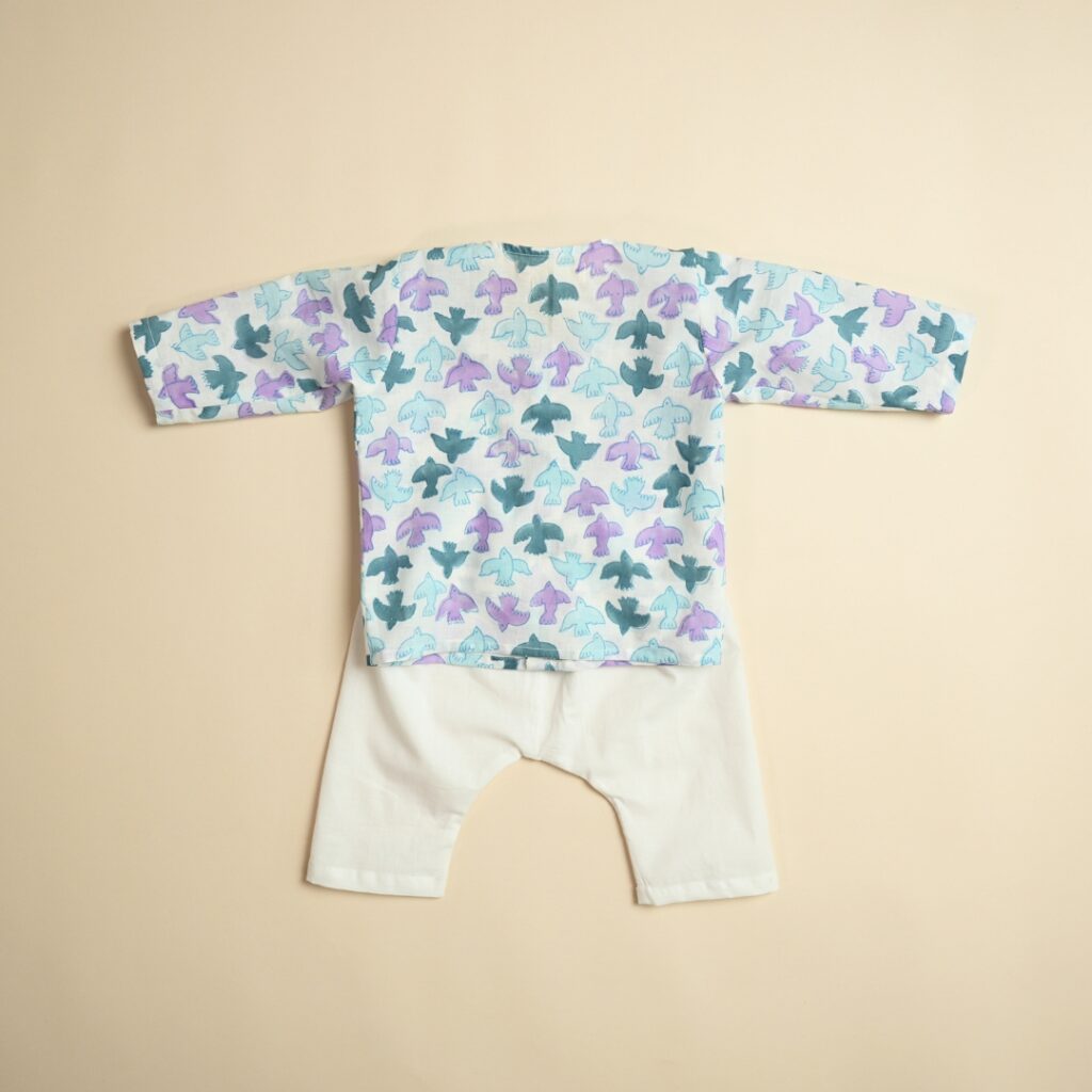 Blue Sky - Unisex Jhabla Pajama Set - Image 4