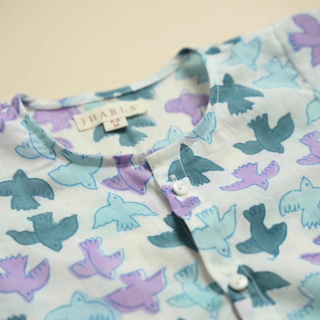 Blue Sky - Unisex Jhabla Pajama Set - Image 9
