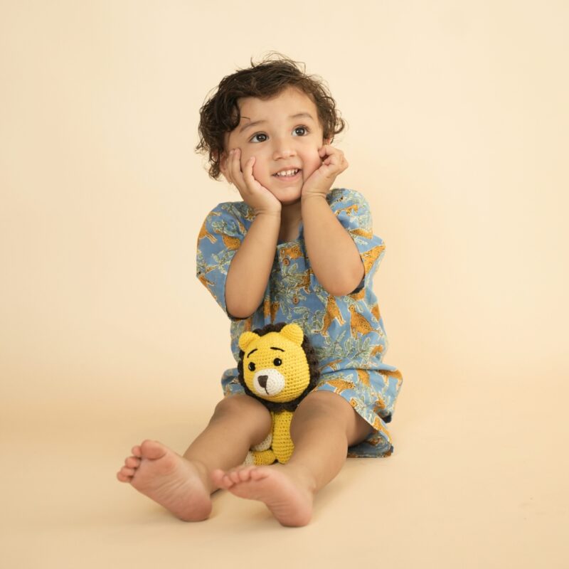 Cheetah Chic - Boy Jhabla Shorts Set