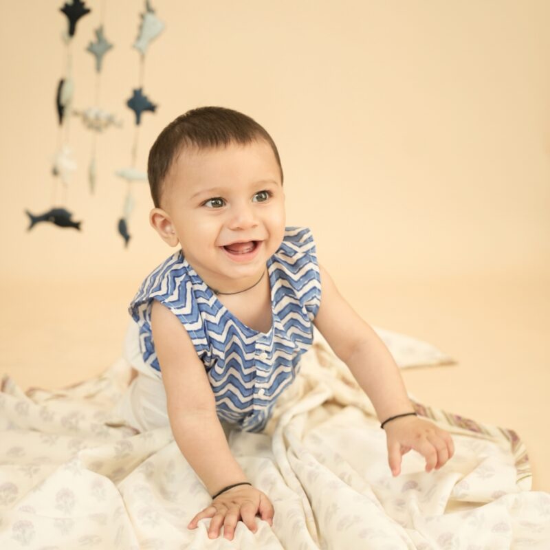 Blue Waves - Boy Jhabla Pajama Set