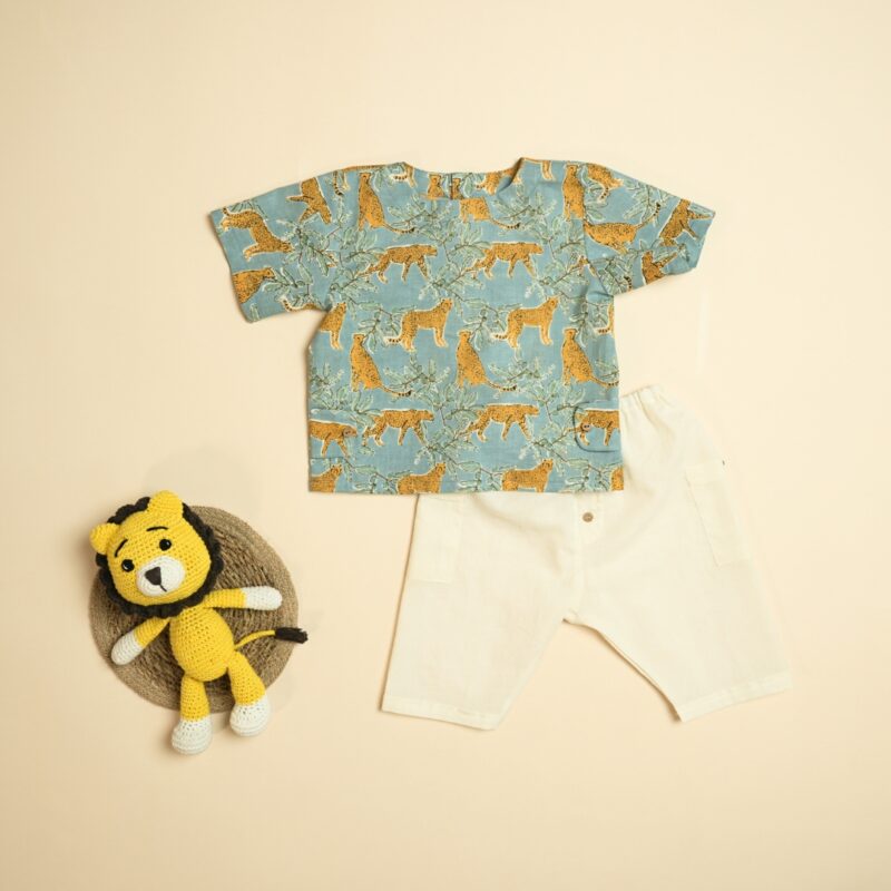Cheetah Cub - Boy Jhabla Pajama Set