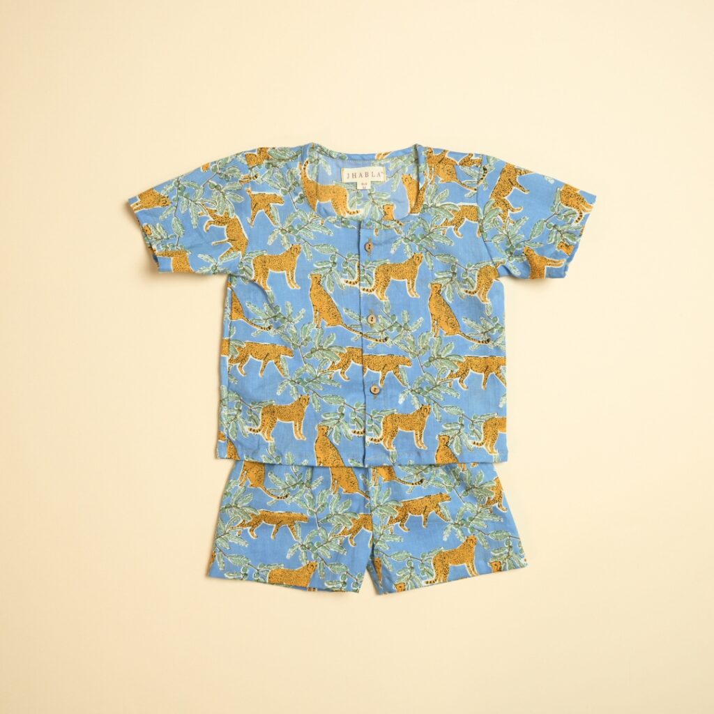 Cheetah Chic - Boy Jhabla Shorts Set - Image 2