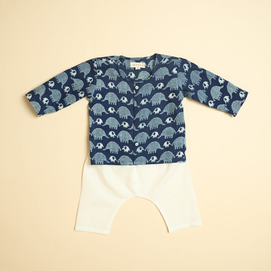 Blue Tusk - Boy Jhabla Pajama Set - Image 2