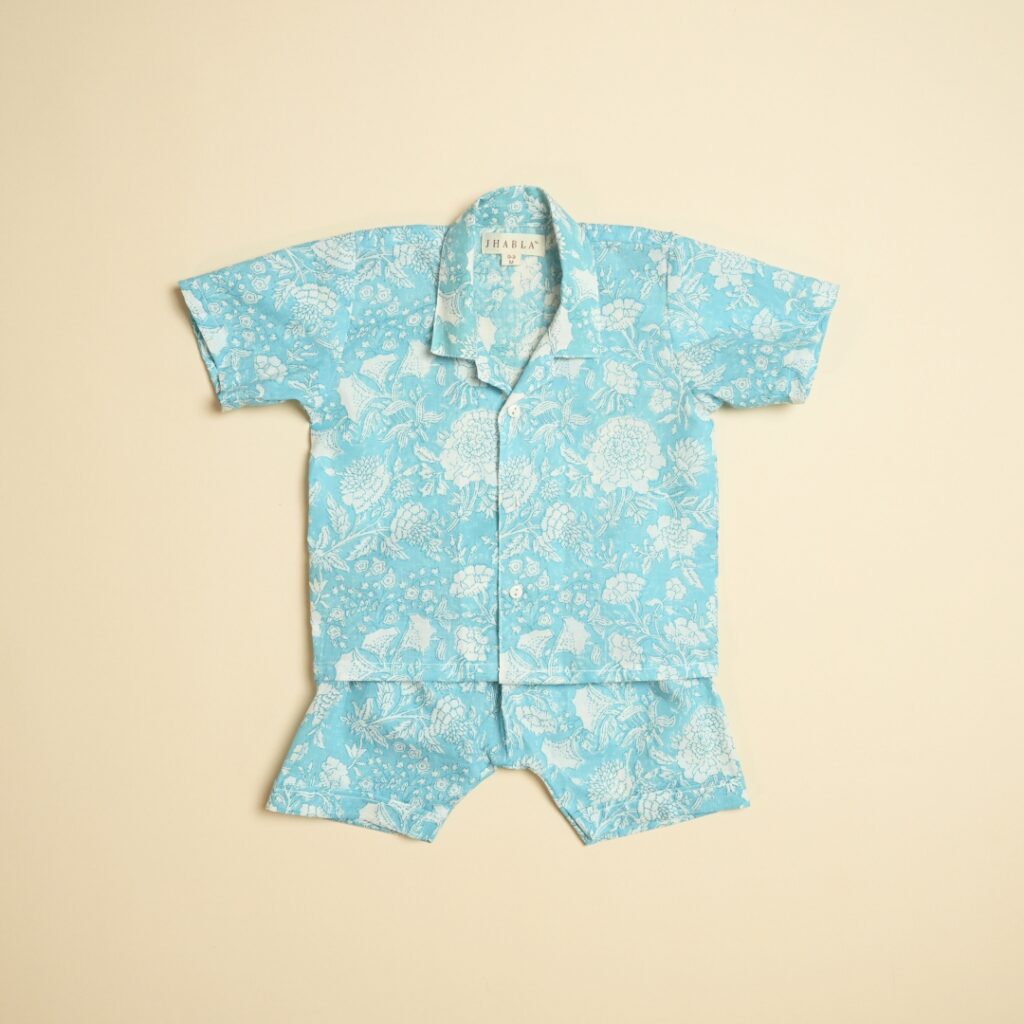 Ocean Tide - Boy Shirt Shorts Set - Image 3