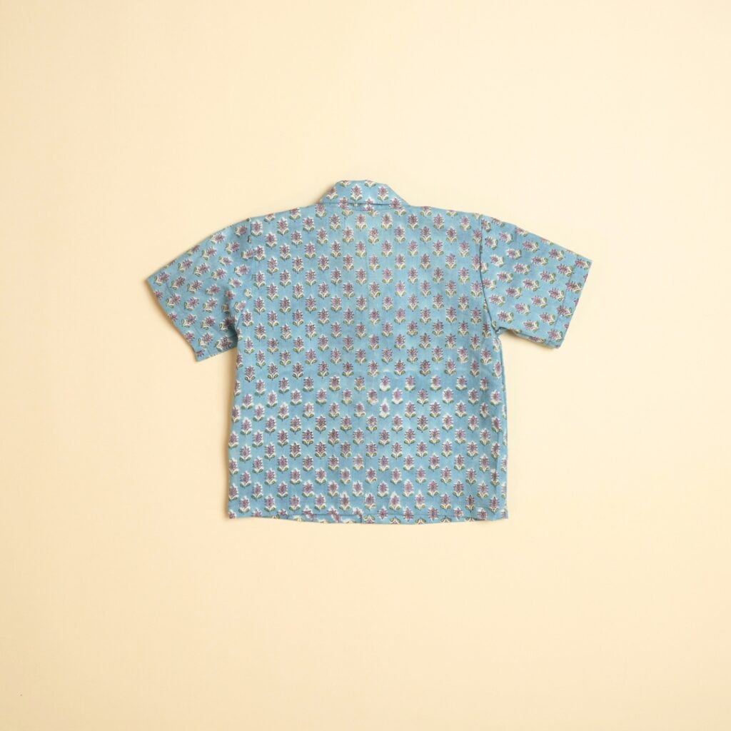 Blue Oasis - Boy Shirt Pajama Set - Image 5