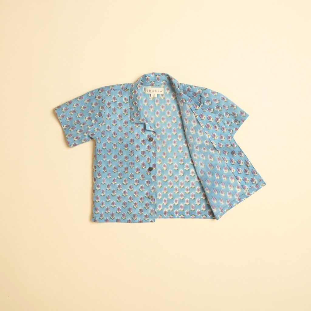 Blue Oasis - Boy Shirt Pajama Set - Image 6
