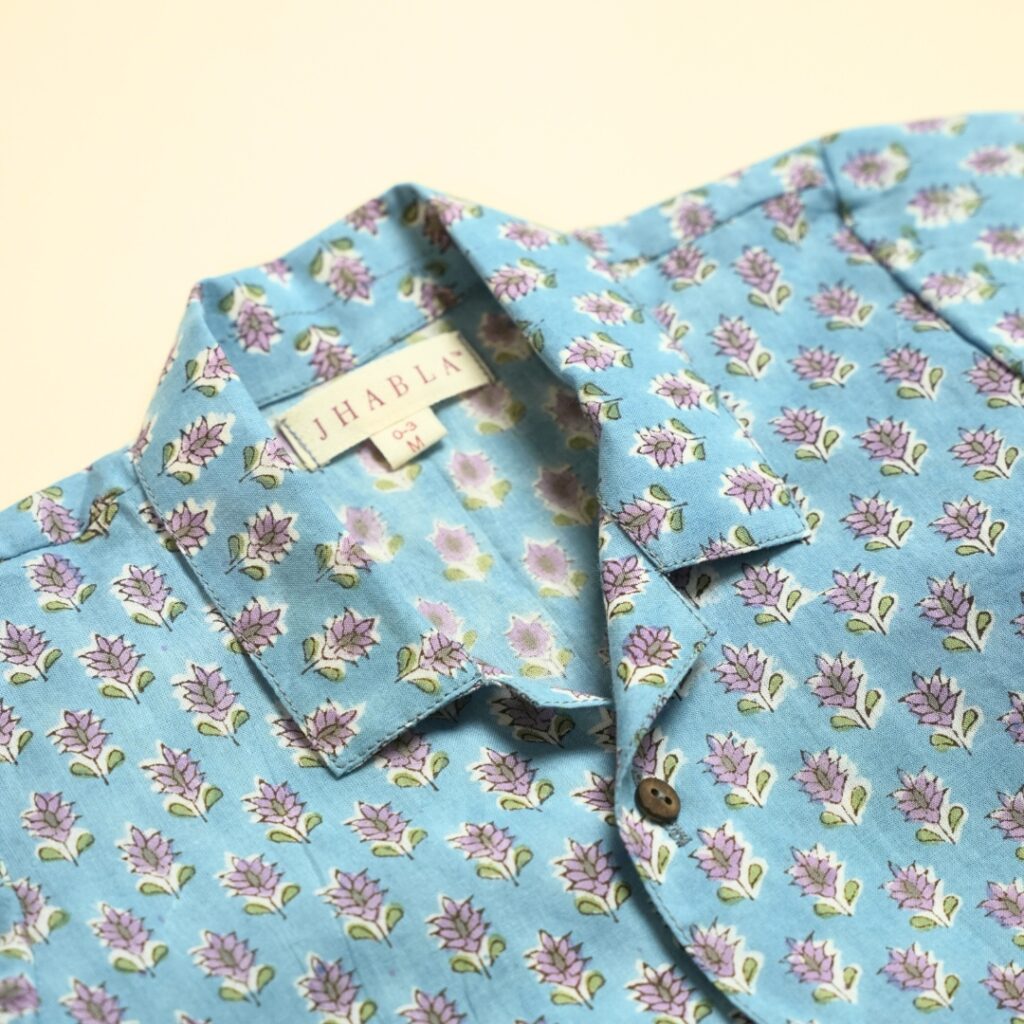 Blue Oasis - Boy Shirt Pajama Set - Image 8
