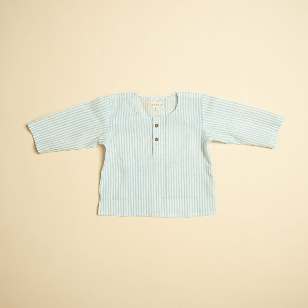 Baby Boy Cotton Full Sleev Kurta Pajama Set - Abstract Grey - Image 5