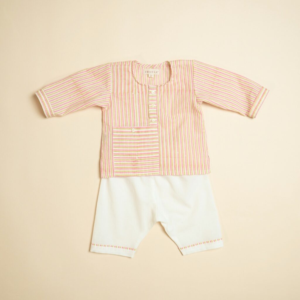 Sugar & Spice - Girl Jhabla Pajama Set - Image 2