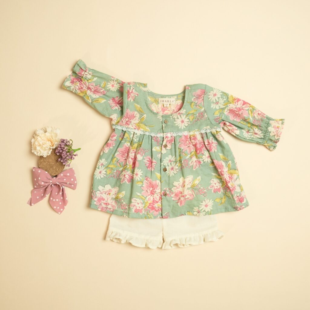 Garden Party - Girl Shirt Shorts Set