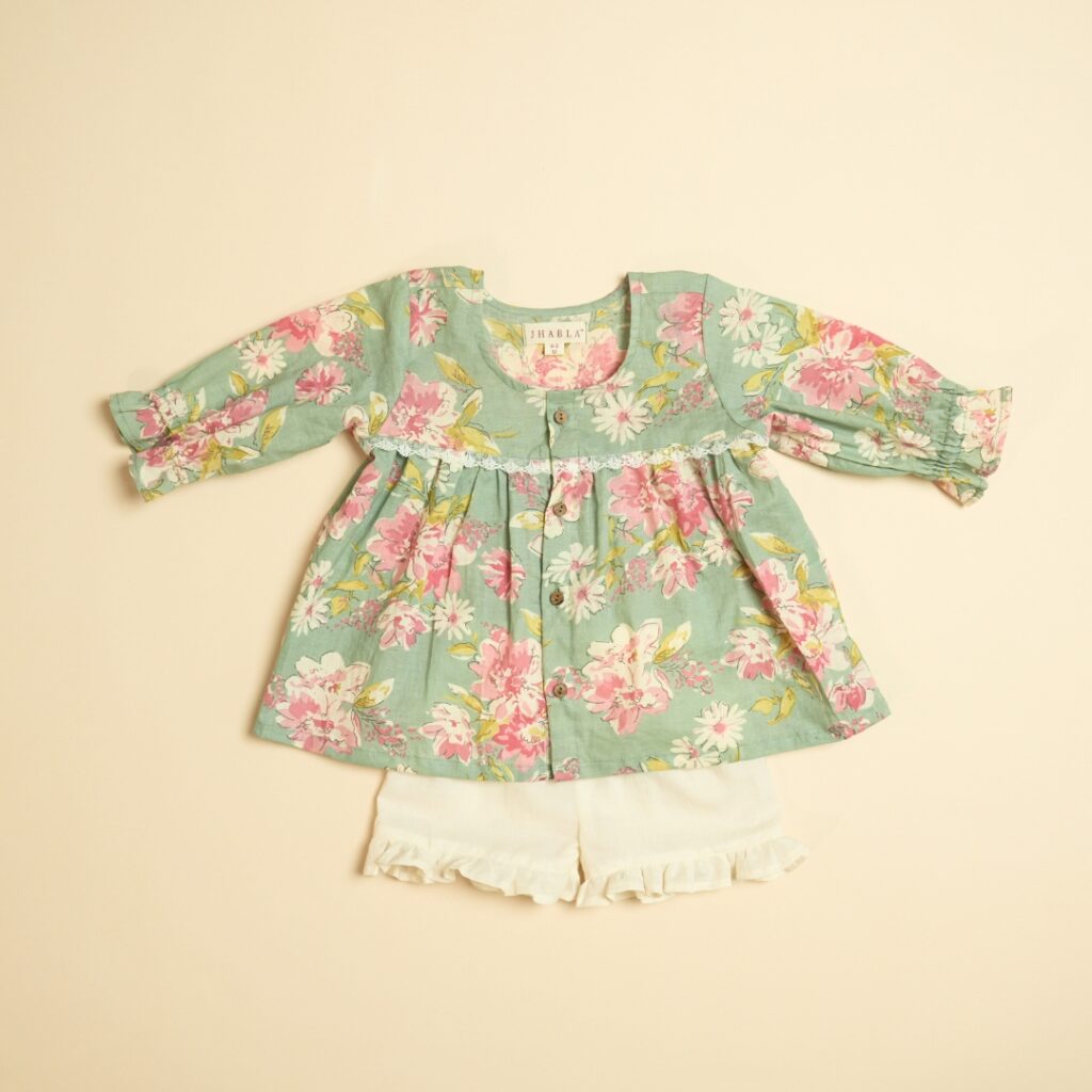Garden Party - Girl Shirt Shorts Set - Image 2
