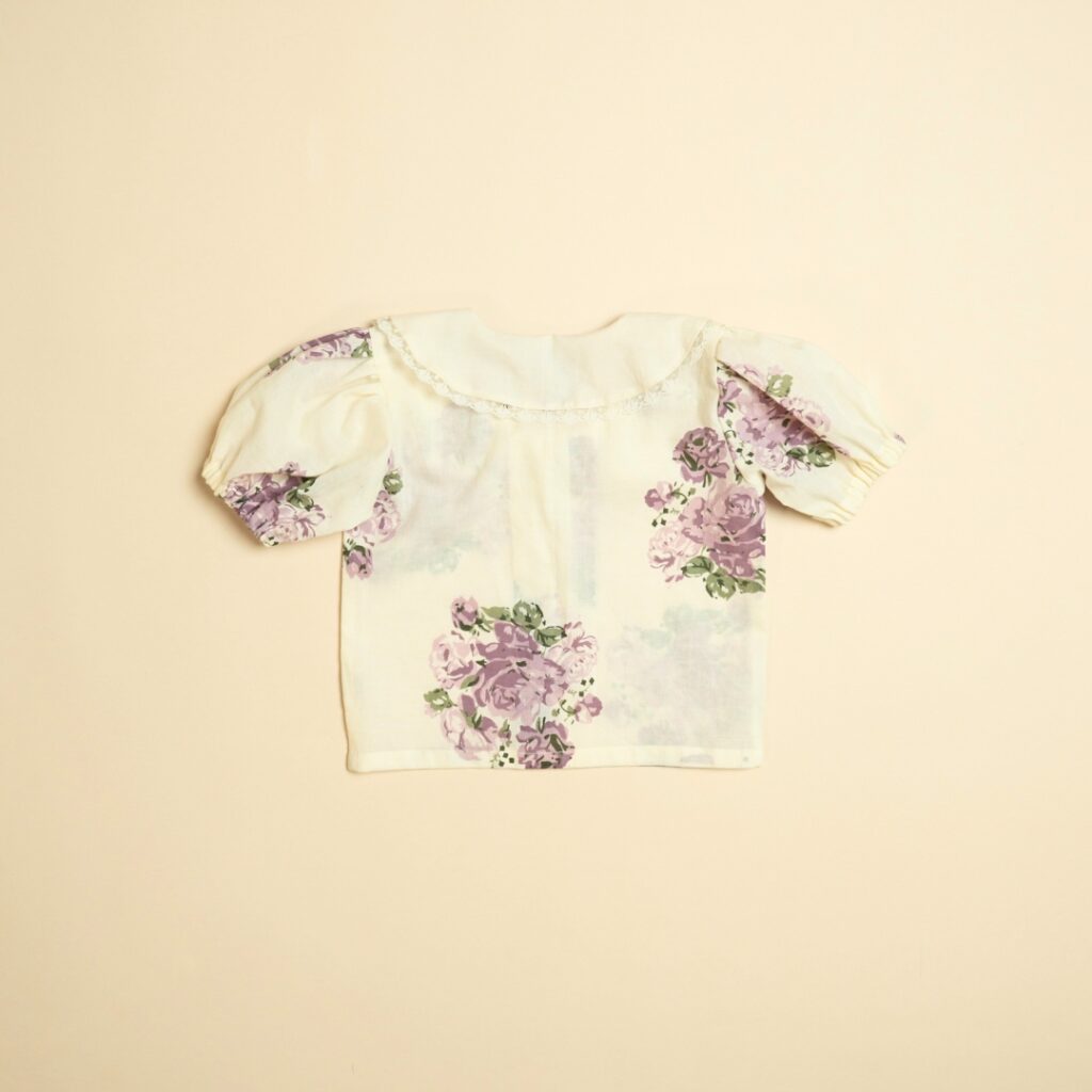 English Rose Bouquet (Purple) - Girl Shirt Pajama Set - Image 6