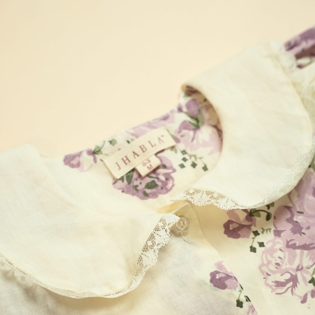 English Rose Bouquet (Purple) - Girl Shirt Pajama Set - Image 9