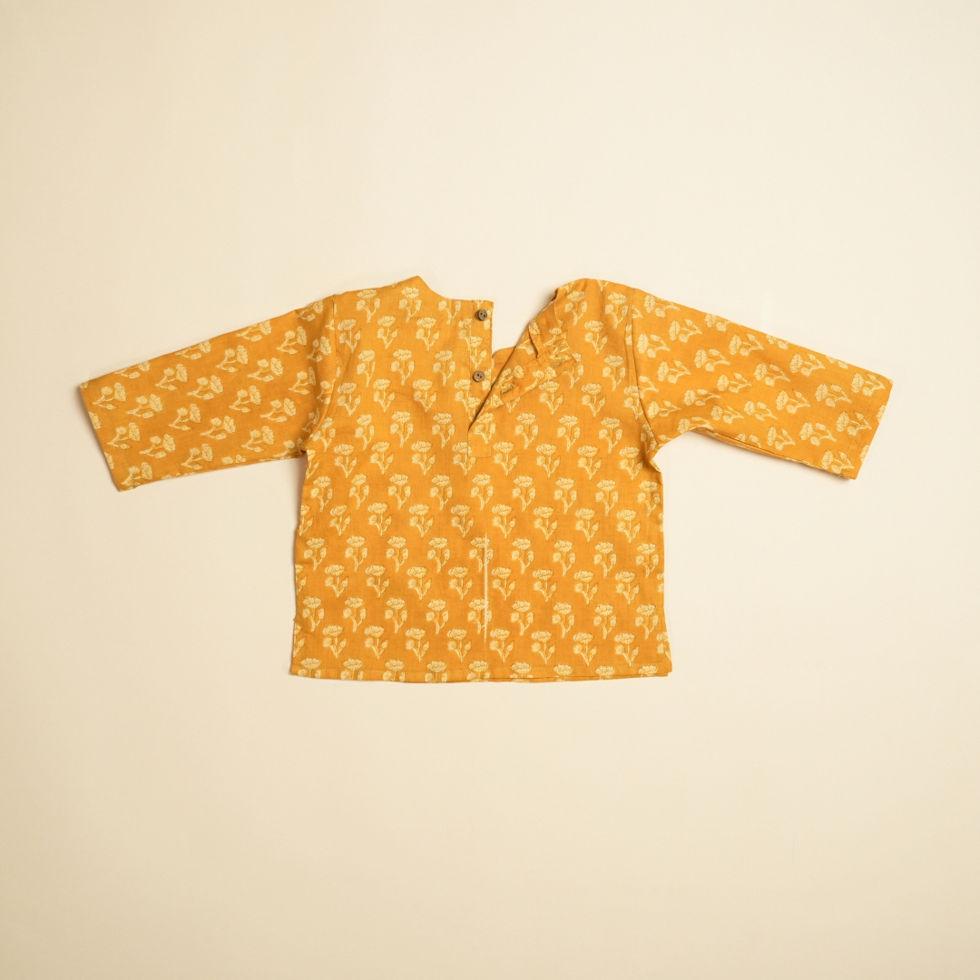 Genda Phool – Baby Girl Cotton Kurta Pajama Set