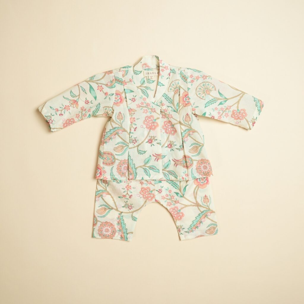 Bahaar - Unisex Angrakha Pajama Set - Image 3