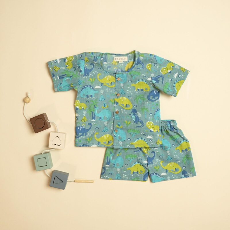 Jurassic Junior- Unisex Jhabla Pajama Set