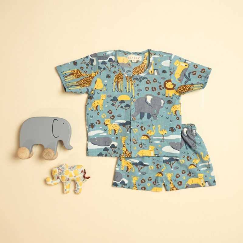 Jungle Jaunt - Unisex Jhabla Shorts Set