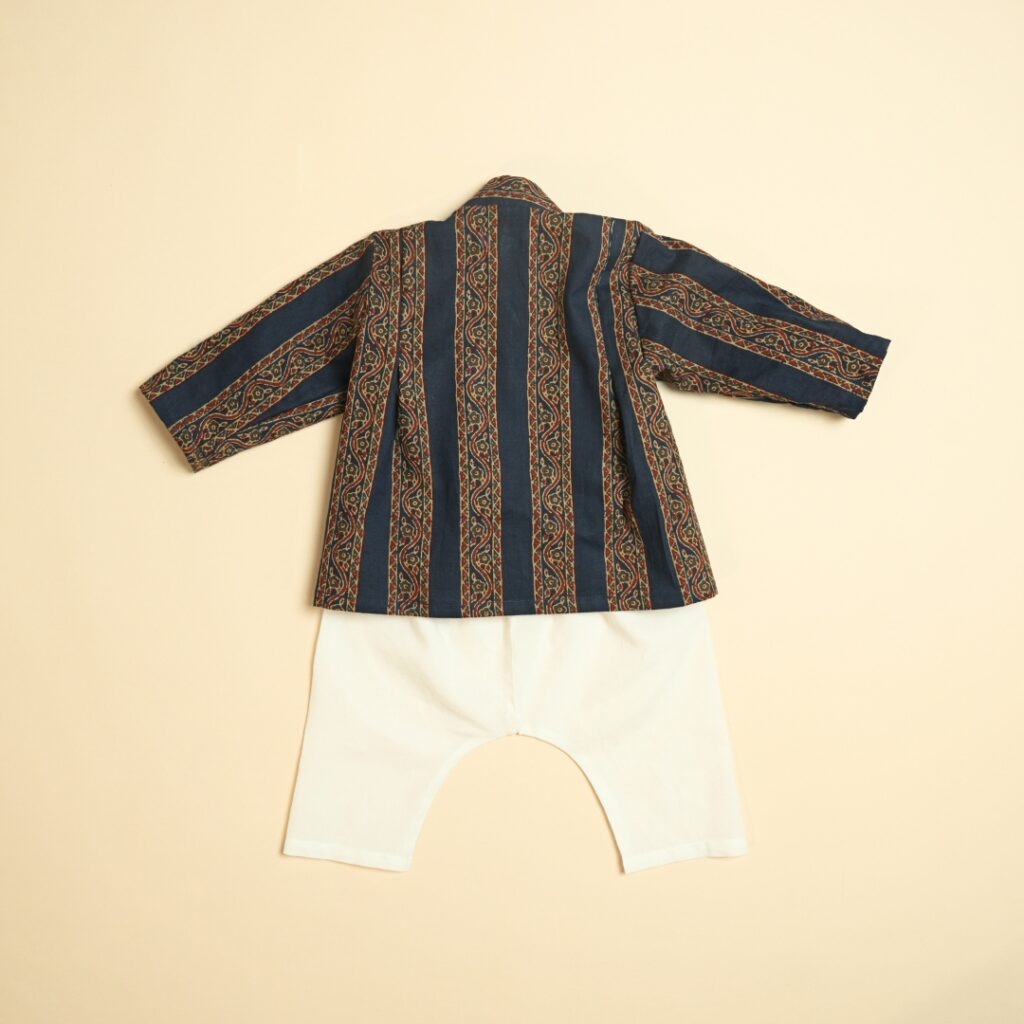 Madhava - Unisex Angrakha Pajama Set - Image 3