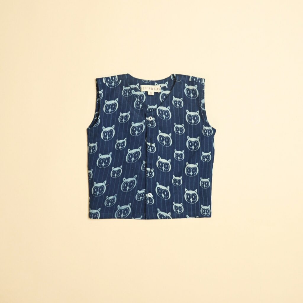 Moonlight Owl - Unisex Jhabla Pajama Set - Image 4