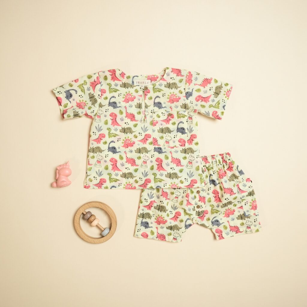 Dino Mite - Unisex Jhabla Shorts Set