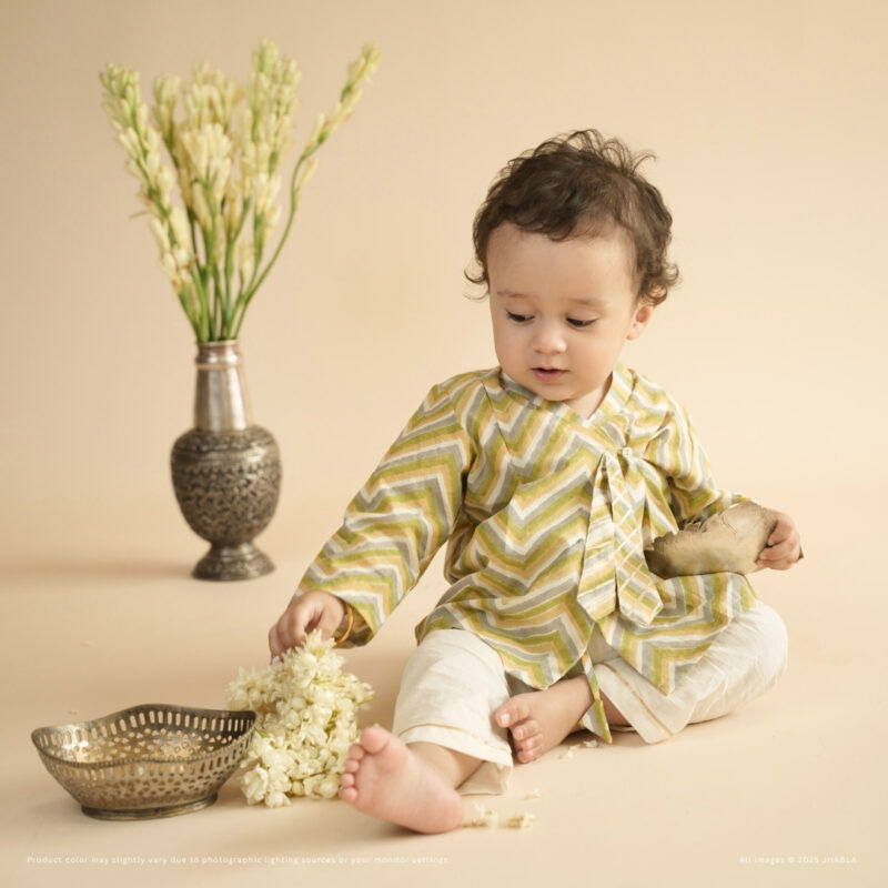 Sawan Bhado - Unisex Angrakha Pajama Set