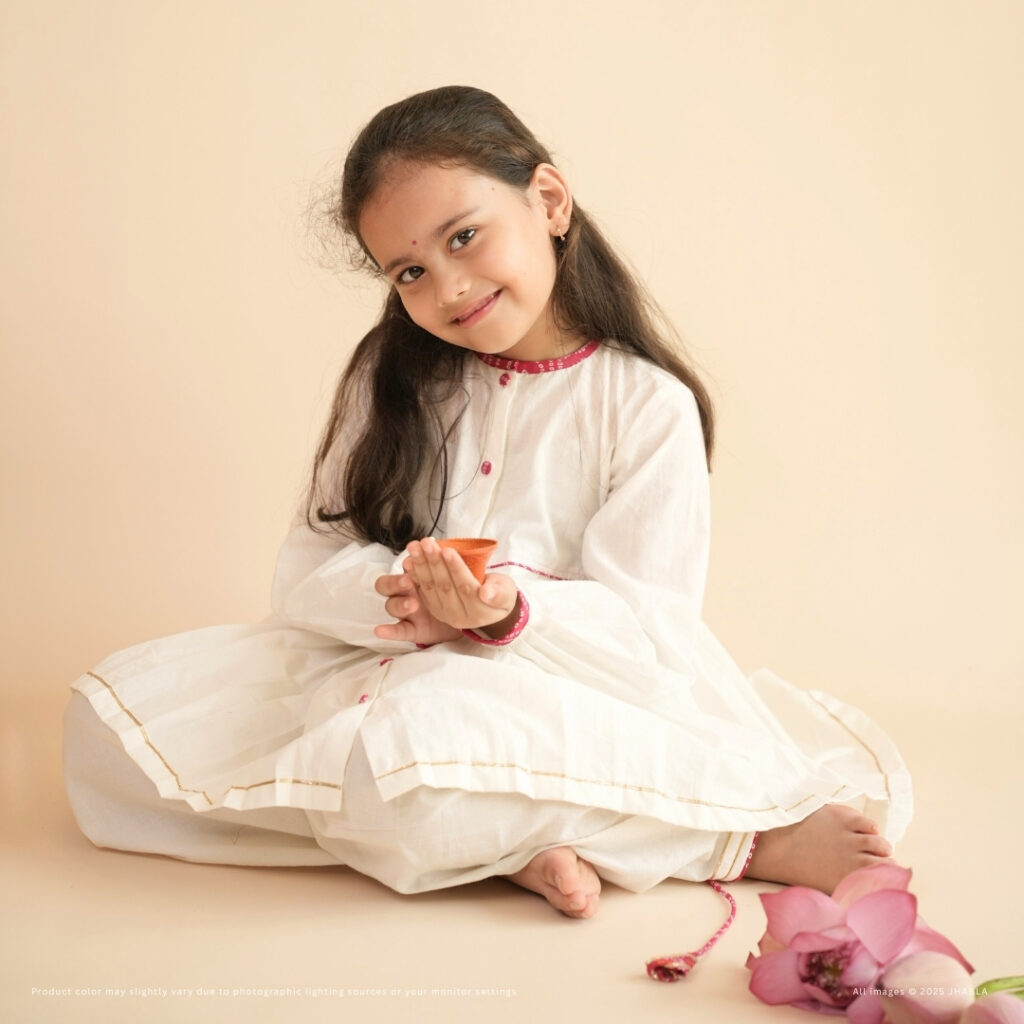 Aadhya - Girl Angrakha Dhoti Set - Image 2