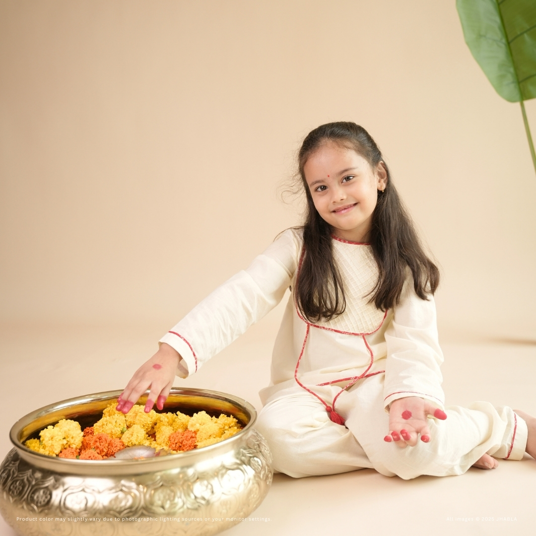 Pujo – Baby Girl Cotton Kurta Pajama Set