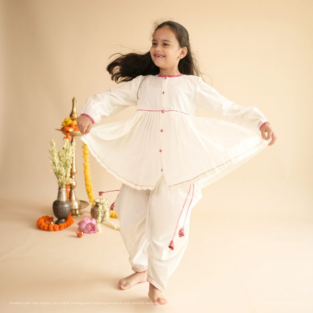Aadhya - Girl Angrakha Dhoti Set - Image 3