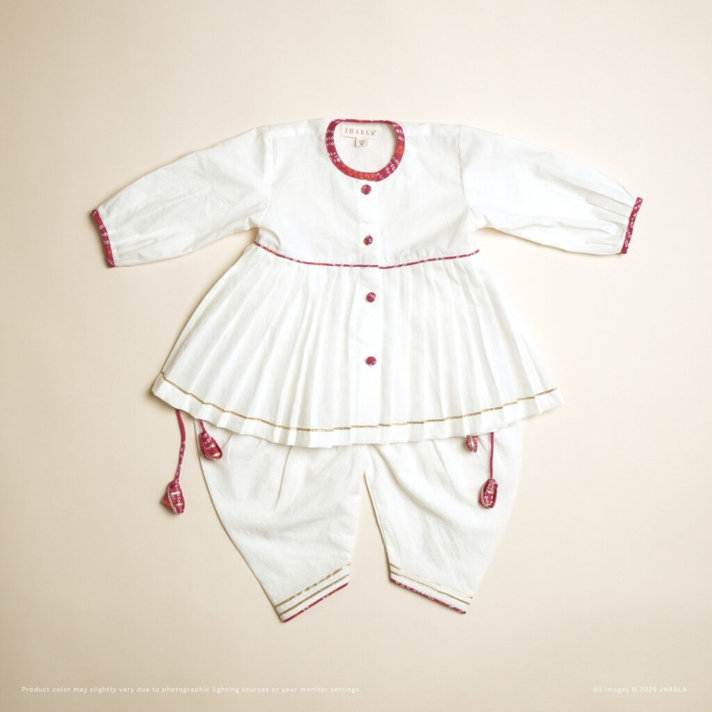Aadhya - Girl Angrakha Dhoti Set - Image 5